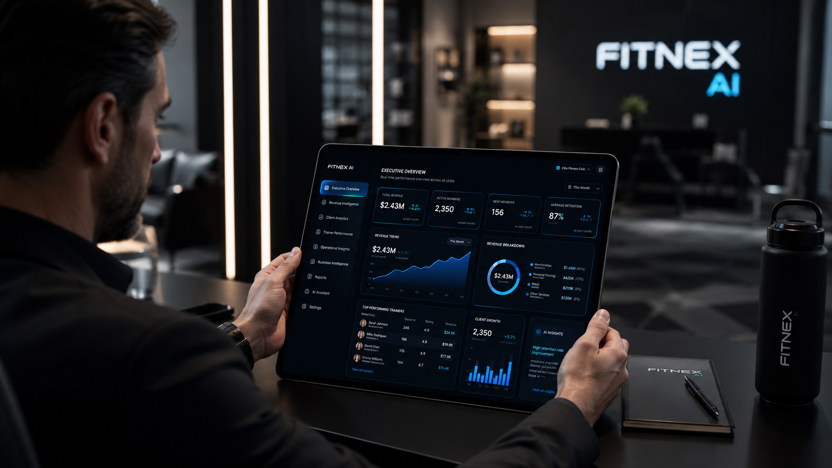 Gym owner executive dashboard